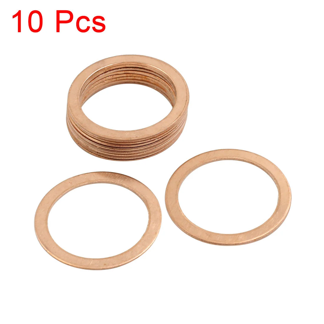 10pcs 25mm Inner Diameter Copper Washers Flat Sealing Gaskets Ring