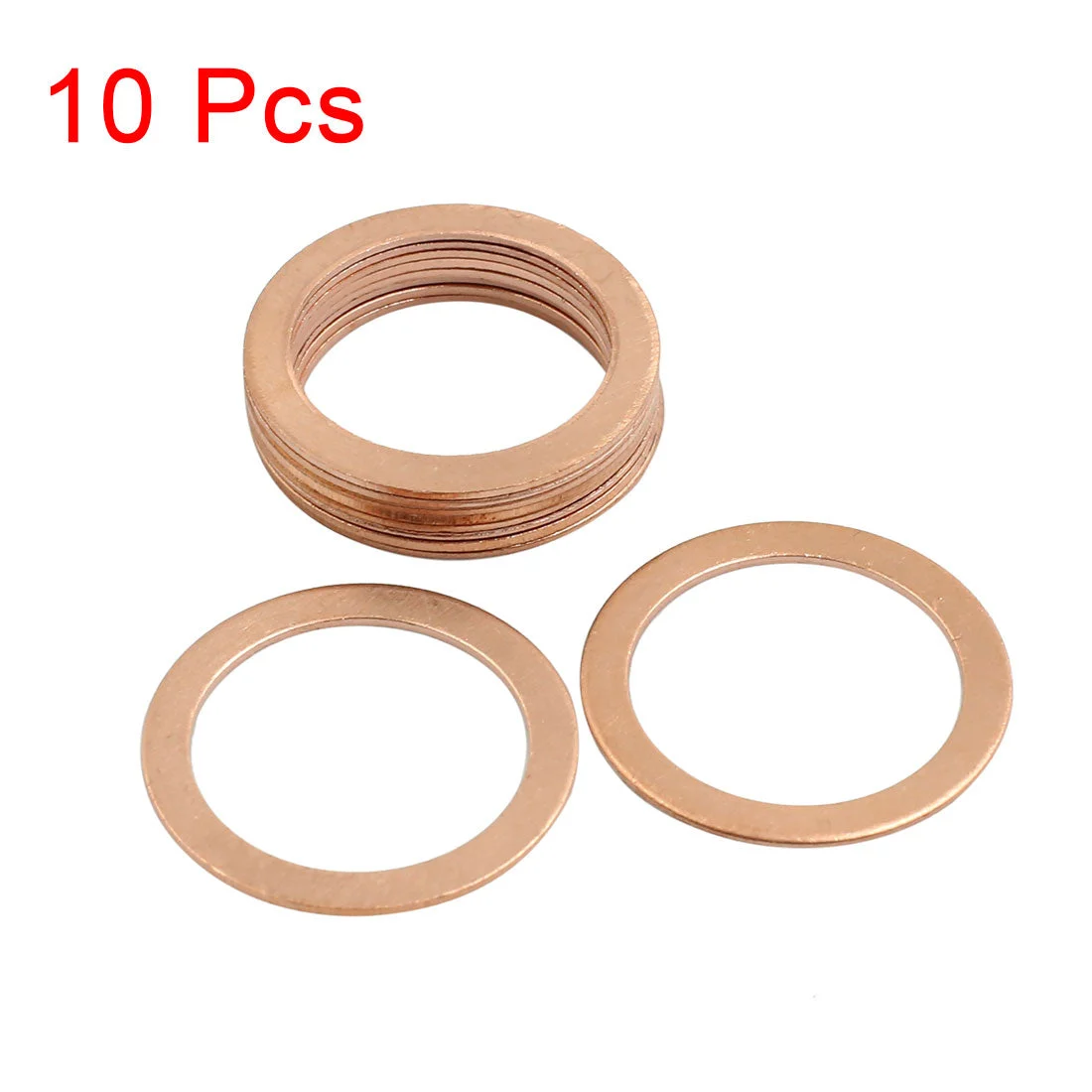 10 Pcs 26mm Inner Dia Copper Washers Flat Sealing Gasket Rings for Car