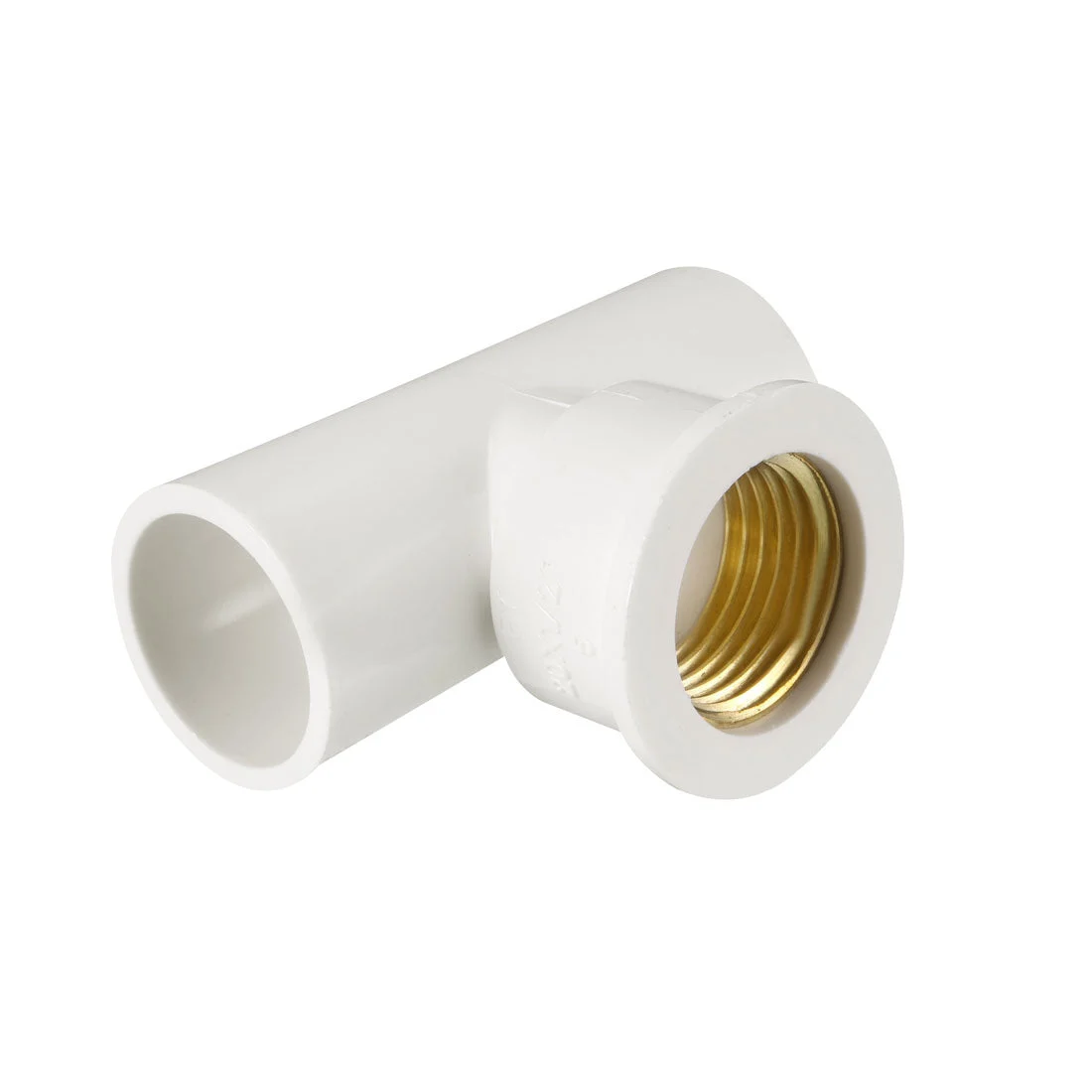 20mm x 1/2PT Female x 20mm Slip PVC Pipe Fitting Tee T-shaped 2 Pcs