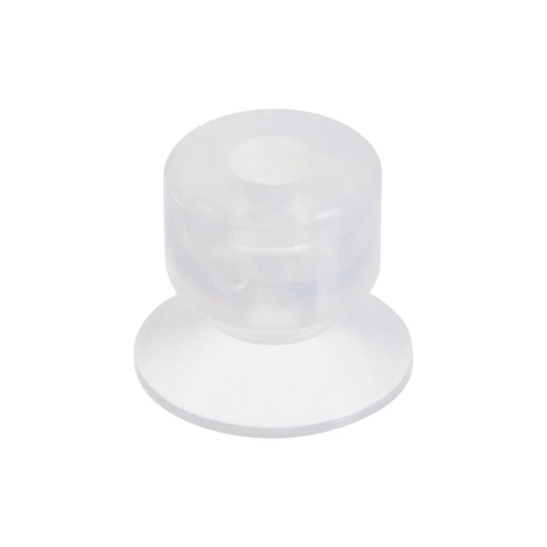 Clear White Soft Silicone Waterproof Miniature Vacuum Suction Cup 15mmx5mm Bellows Suction Cup