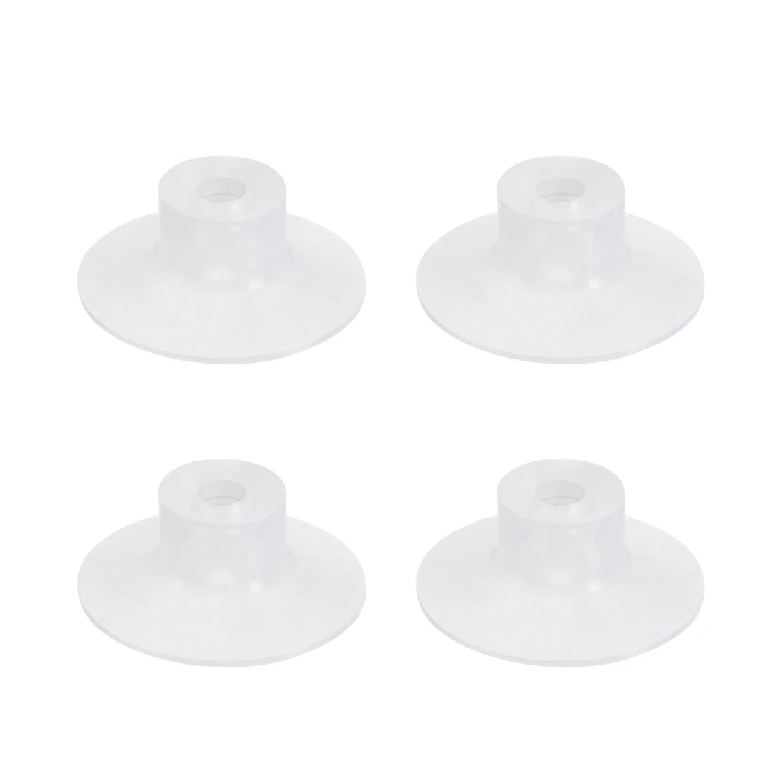 Clear White Soft Silicone Waterproof Miniature Vacuum Suction Cup 30mmx5mm Bellows Suction Cup,4pcs