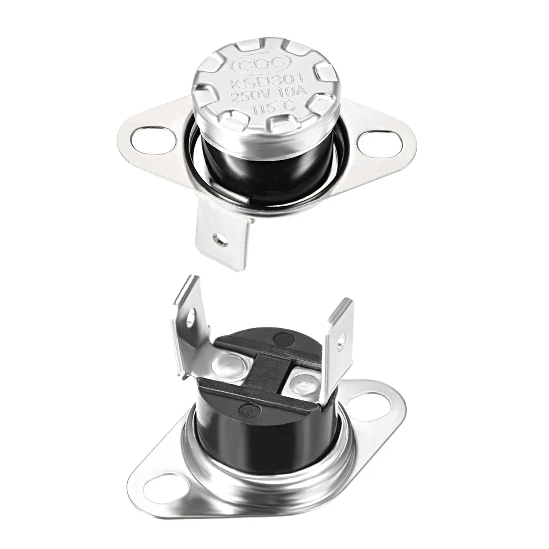 2 x Temperature Control Switch Thermostat 115°C 10A Normally Closed NC