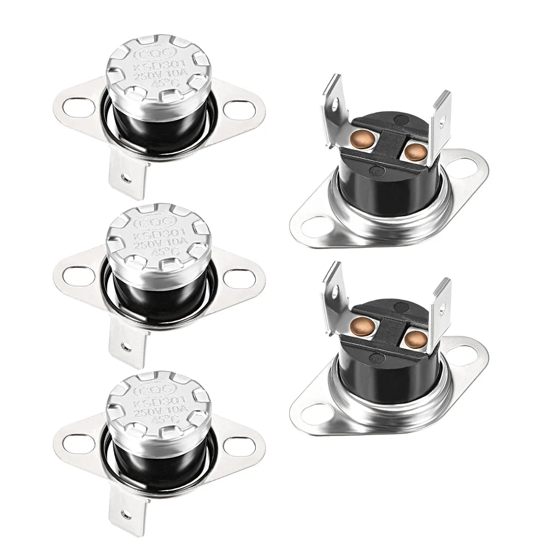Temperature Control Switch , Thermostat , KSD301 45°C , 10A , Normally Open N.O 5pcs