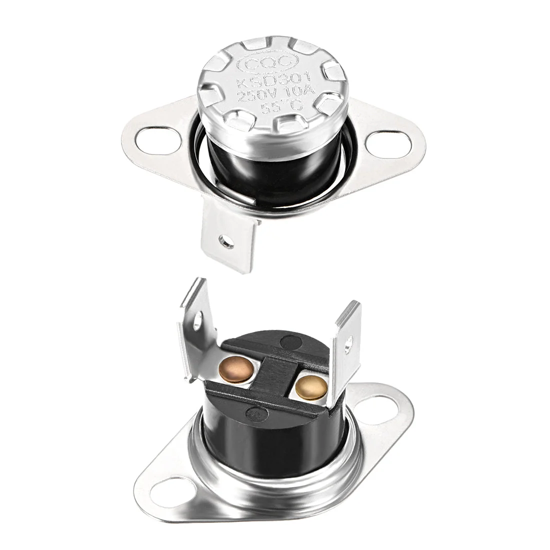 Temperature Control Switch , Thermostat , KSD301 55°C , 10A , Normally Open N.O 2pcs