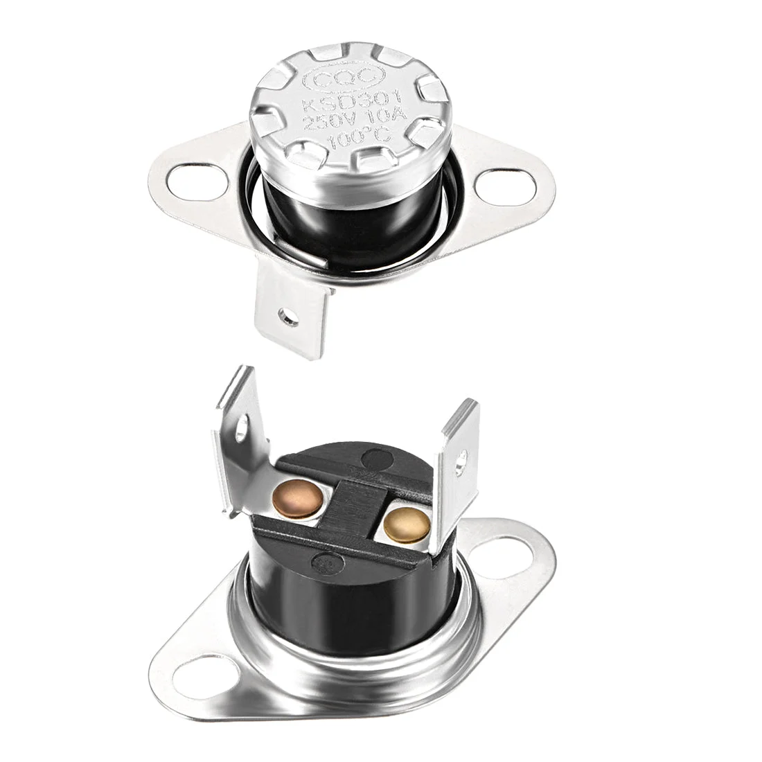 Temperature Control Switch , Thermostat , KSD301 100°C , 10A , Normally Open N.O 2pcs
