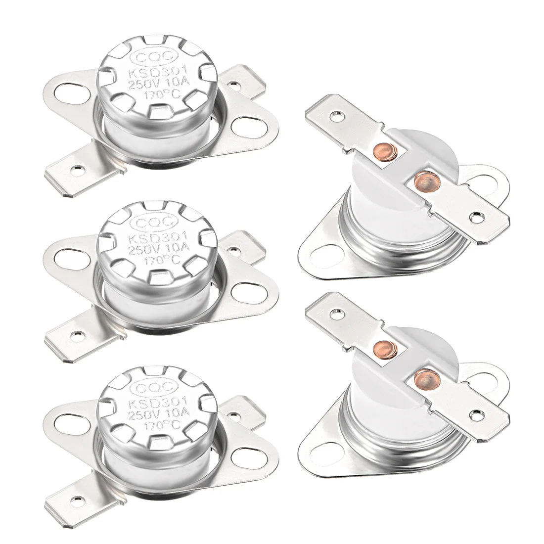 Temperature Control Switch Thermostat 170°C 10A N.C 6.3mm Pin 5pcs