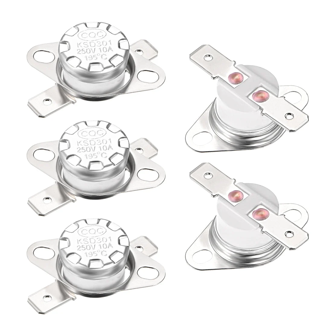 Temperature Control Switch Thermostat 195°C 10A N.C 6.3mm Pin 5pcs
