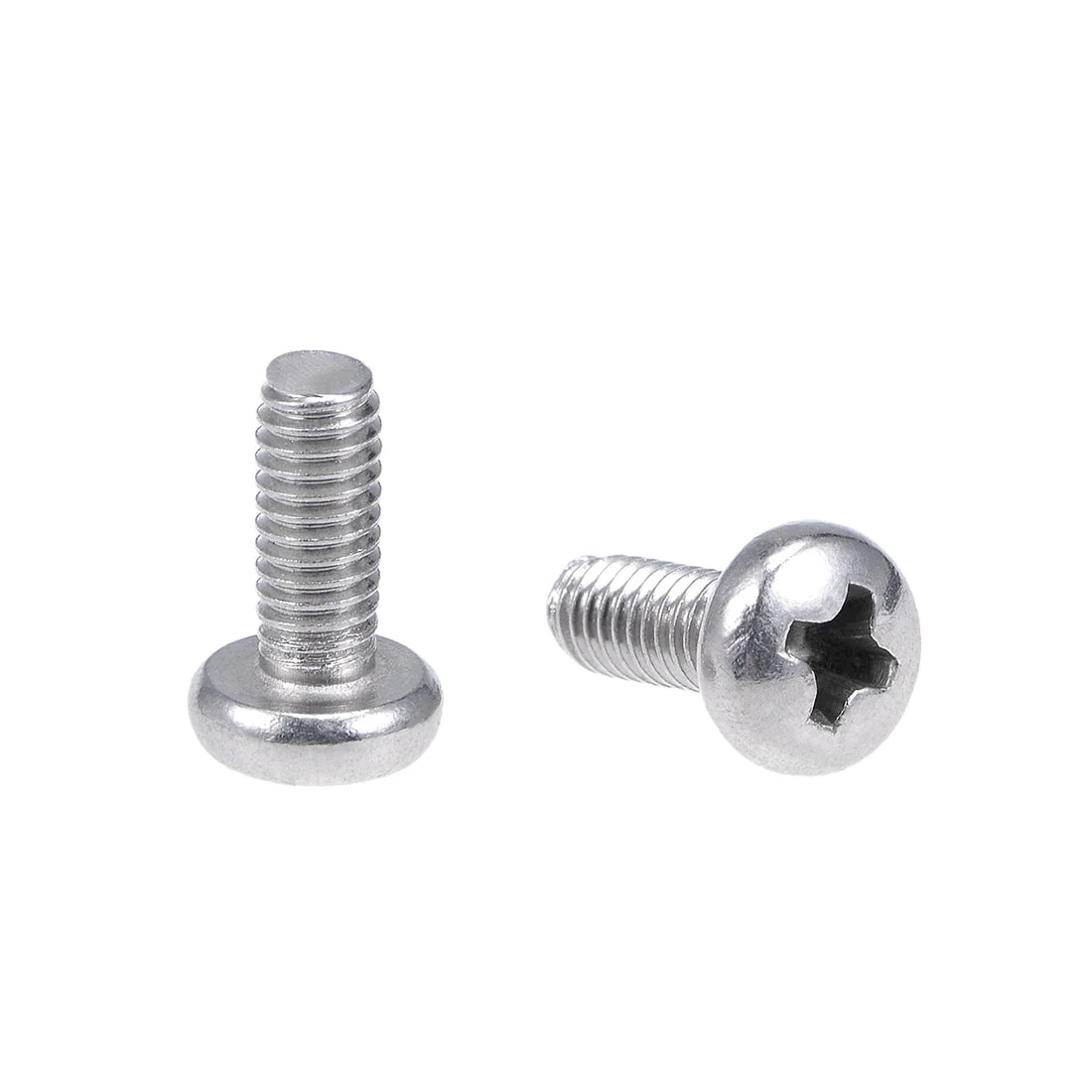 M4x10mm Machine Screws Pan Phillips Cross Head Screw 304 Stainless Steel Fasteners Bolts 60Pcs