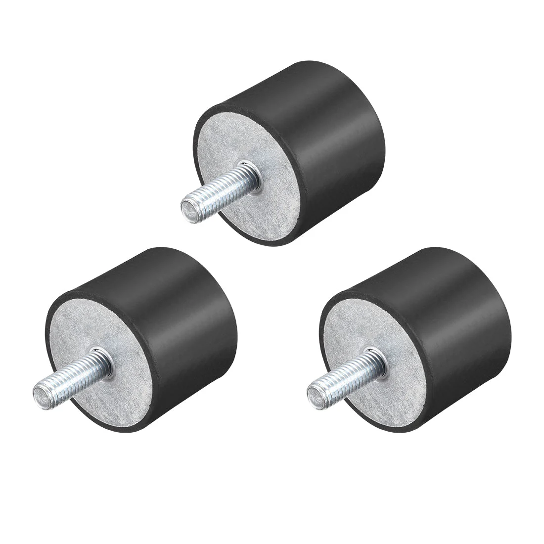 M10 Thread Rubber Mounts,Vibration Isolators,Cylindrical Shock Absorber with Studs 50 x 40mm 3pcs