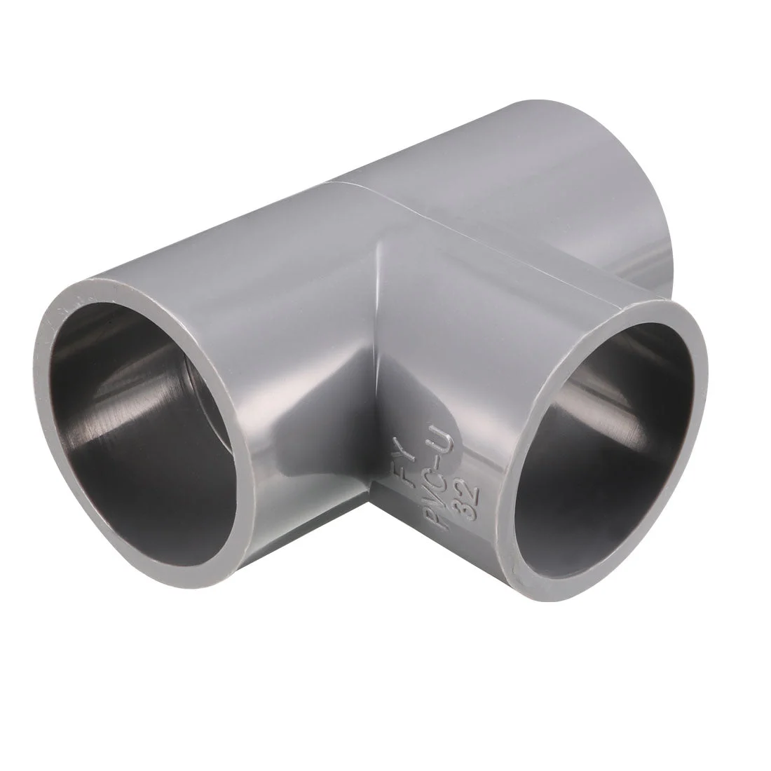32mm Slip 90 Degree PVC Pipe Fitting Elbow Coupling Adapter Gray 2 Pcs