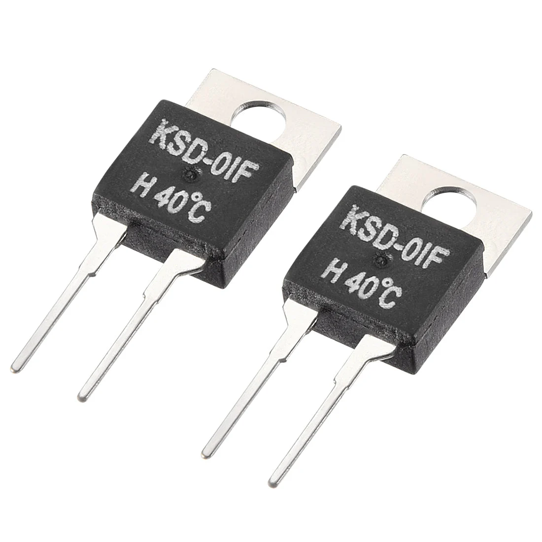 KSD-01F Thermostat, Temperature Controller 40℃ N.O Normal Open 2pcs
