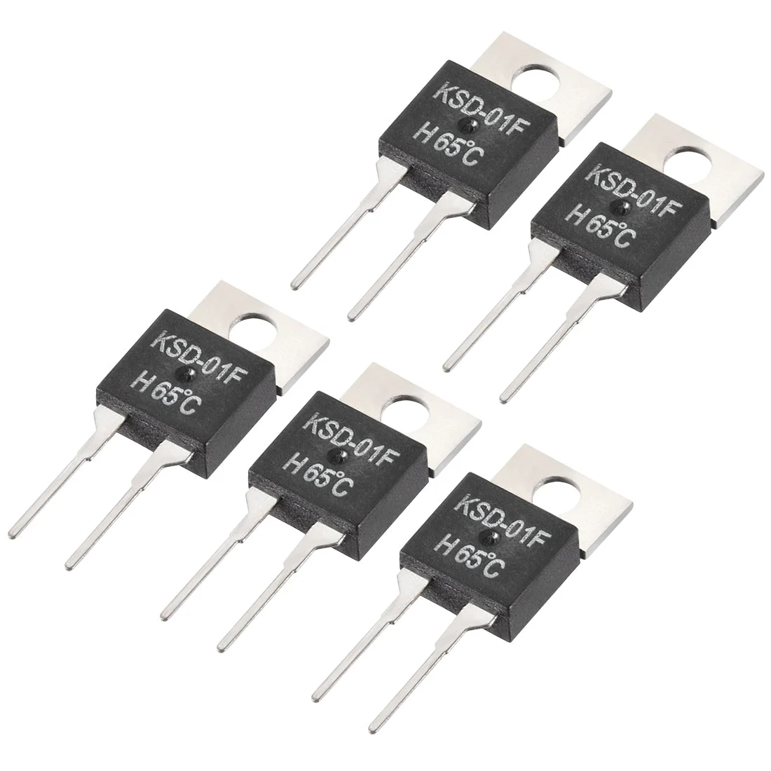 KSD-01F Thermostat, Temperature Controller 65℃ N.O Normal Open 5pcs