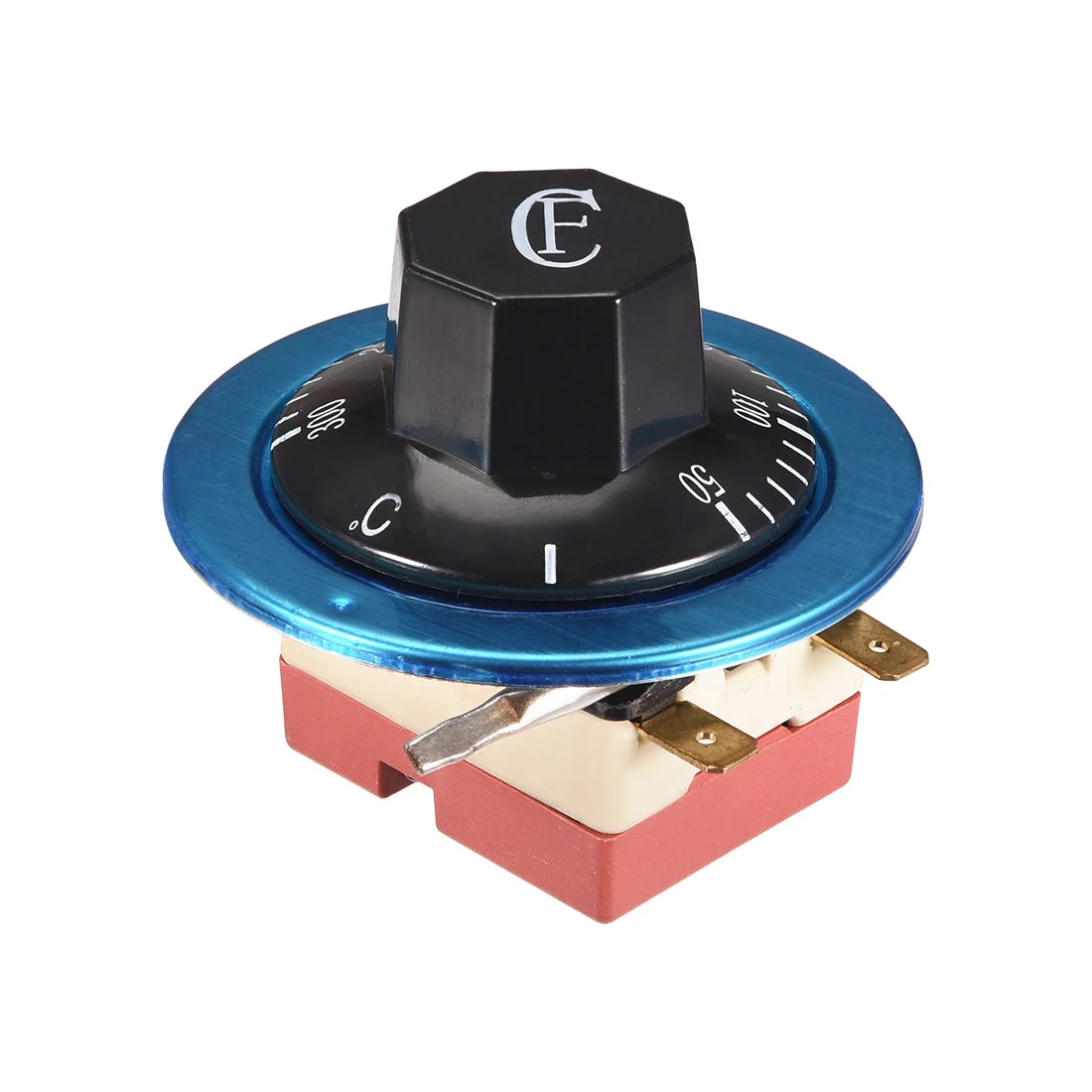 Electric Oven Thermostat, Adjustable Temperature Controller Temperature Control Switch, 50-300℃ 16A 2 Pin N.C, 0.7m Cable