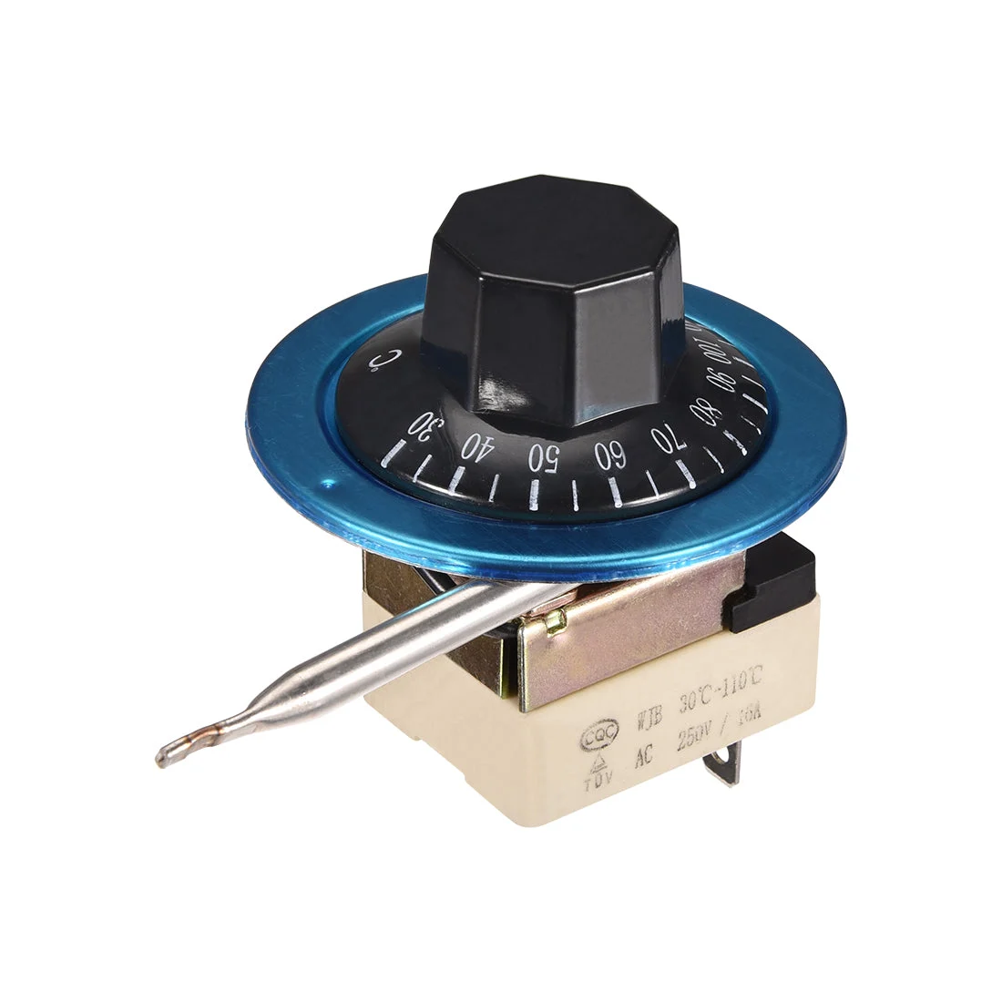 Electric Oven Thermostat, Adjustable Temperature Controller Temperature Control Switch, 30-110℃ 16A 3 Pin