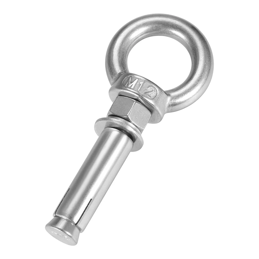 M12 x 80 Expansion Eyebolt Eye Nut Screw with Ring 304 Stainless Steel Anchor Raw Bolts 1 Pcs