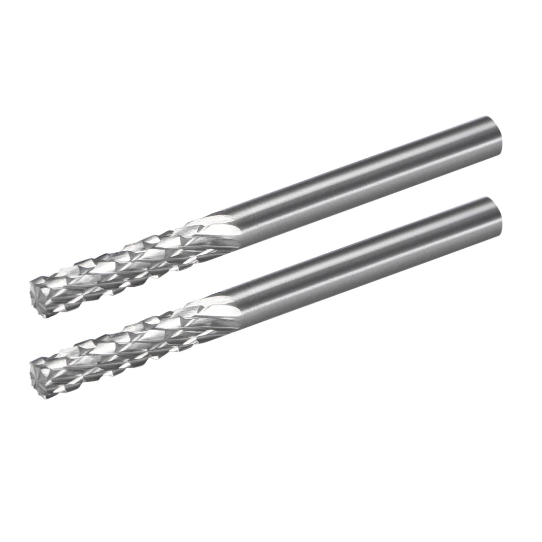 Double Cut Rotary Burrs File Cylinder Shape w 1/8" Shank and 1/8" Head Size 2pcs