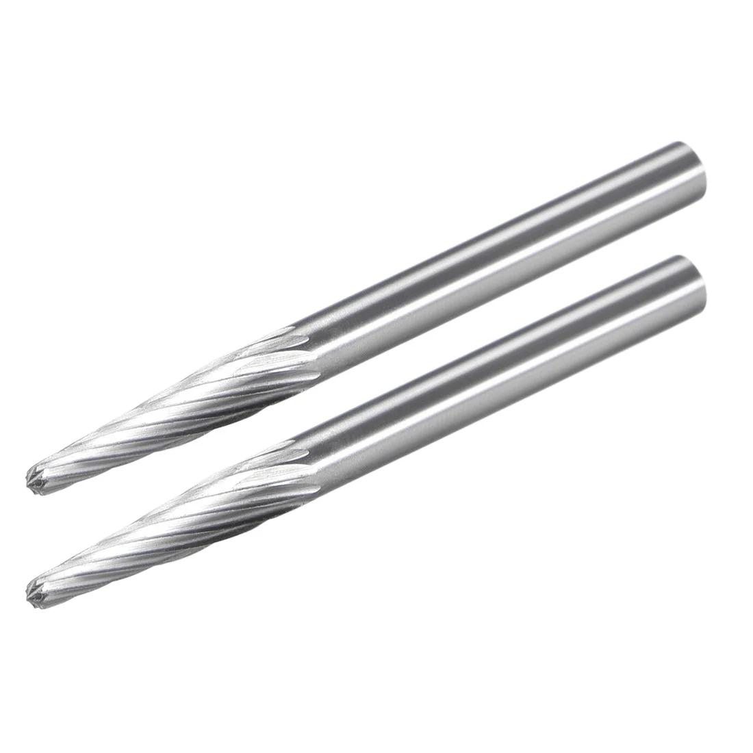 Single Cut Rotary Burrs File Cone Shape 1/8" Shank Diameter 1/8" Head Size 2pack