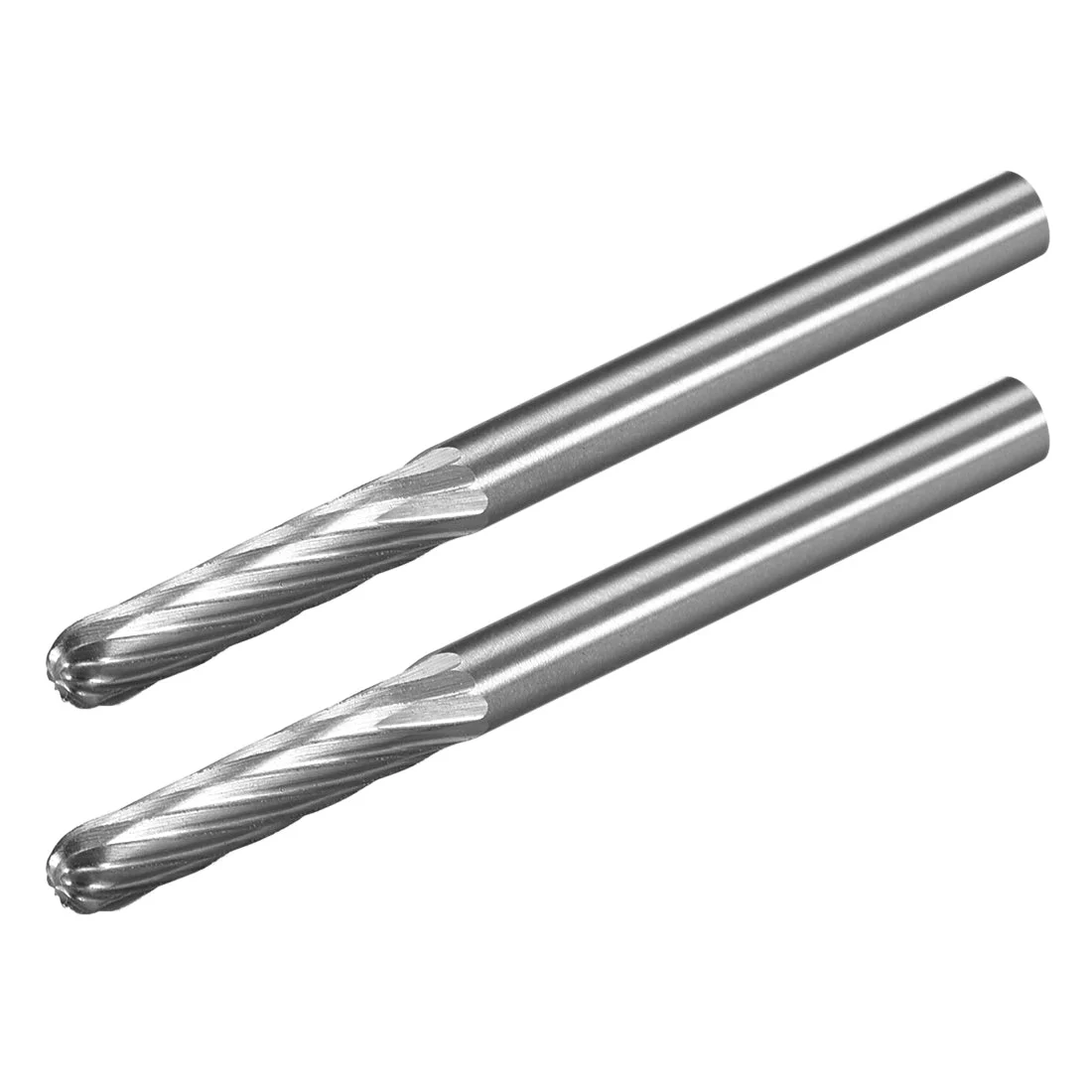 Single Cut Rotary Files Cylinder Shape w 1/8" Shank and 1/8" Head Size 2pcs
