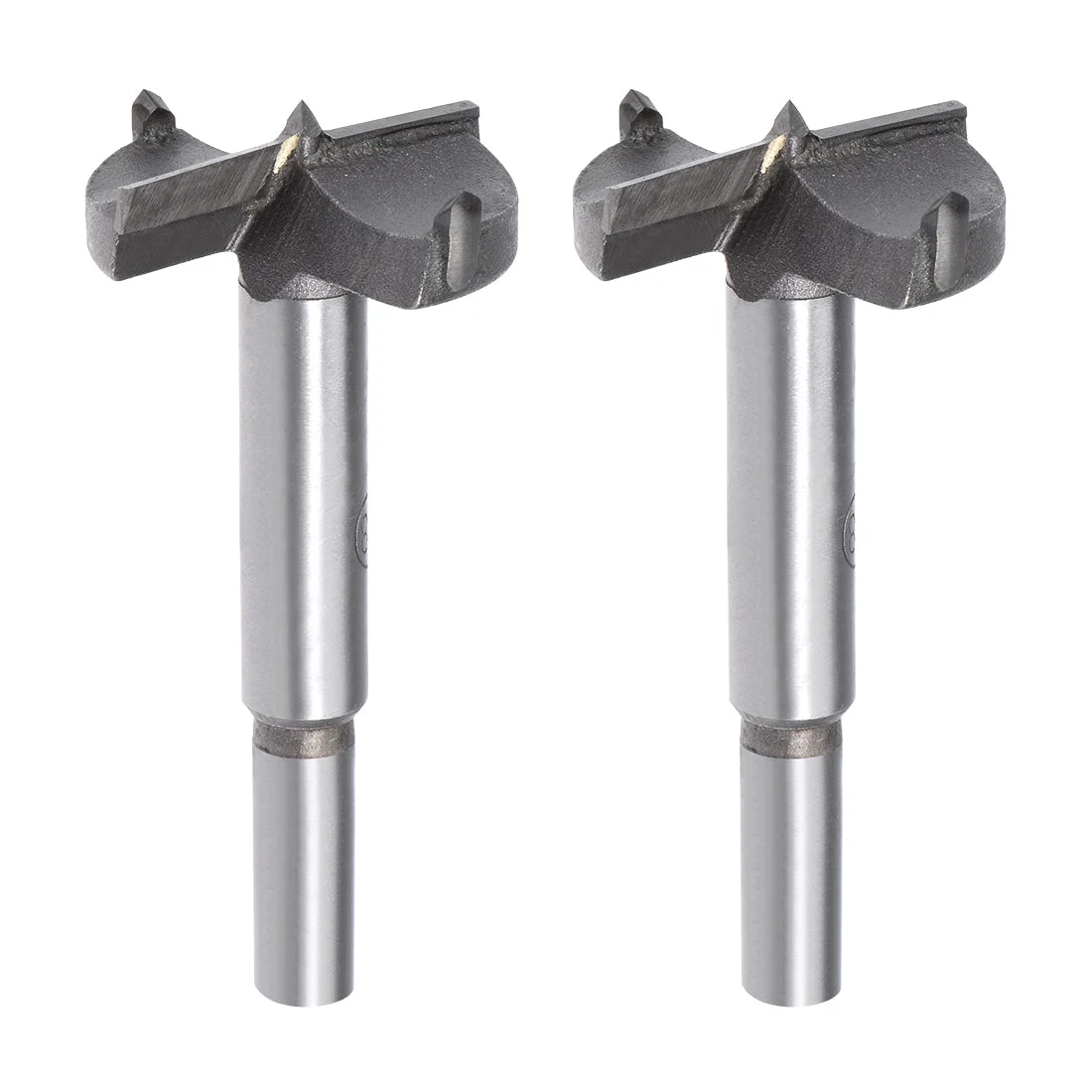 Forstner Wood Boring Drill Bits 38mm Dia. Hole Saw Carbide Tip Round Shank Cutting for Hinge Plywood MDF CNC Tool 2Pcs