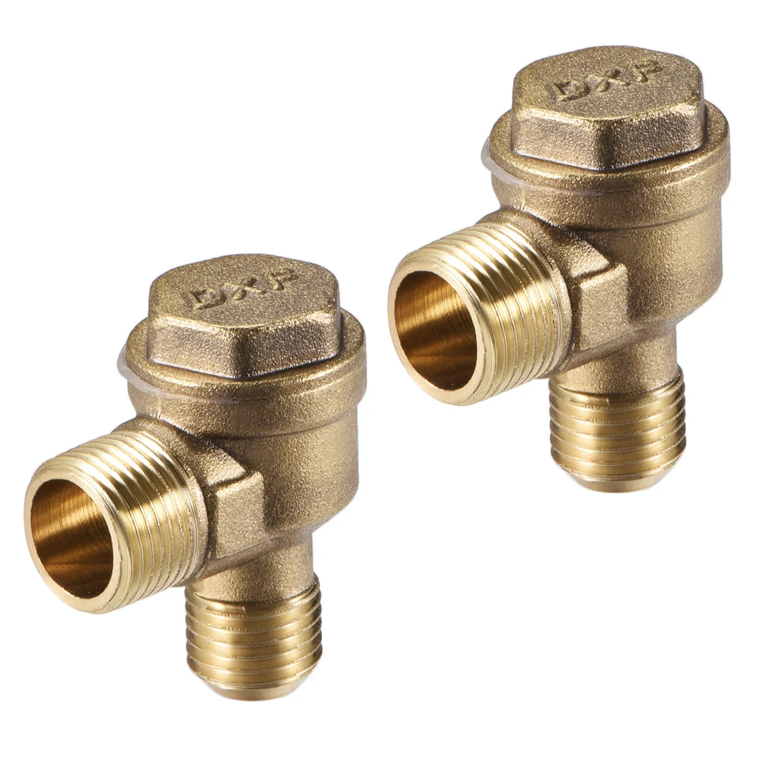 Air Compressor Check Valve 90 Degree Male Threaded Connector G3/8"xM14*1.5 2Pcs