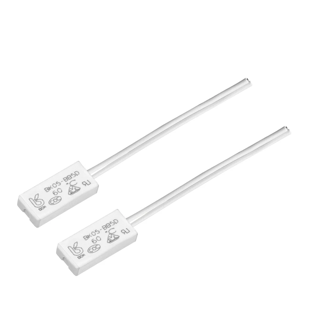Thermostat, 60℃ N.C 5A Plastic Bimetal Temperature Control Switch 2pcs