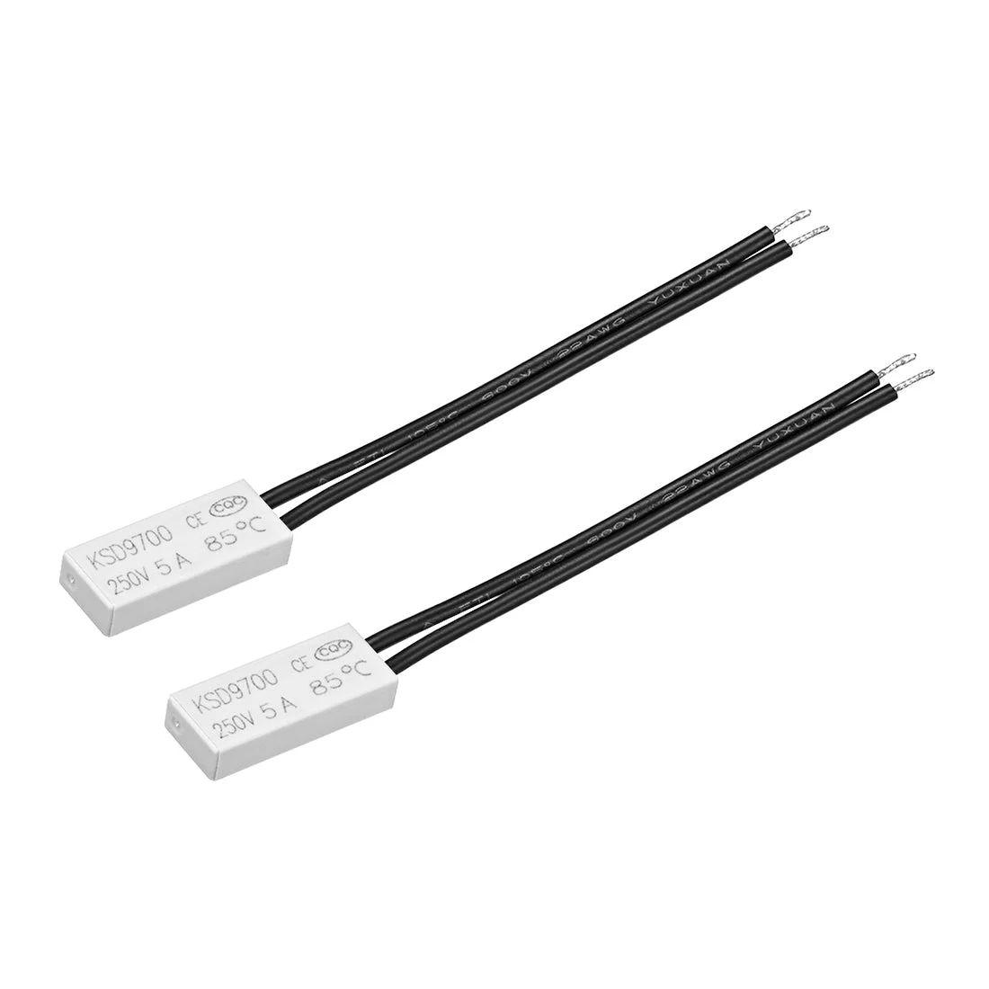 Thermostat 85℃ N.C 5A Plastic Bimetal Temperature Control Switch Controller 2pcs