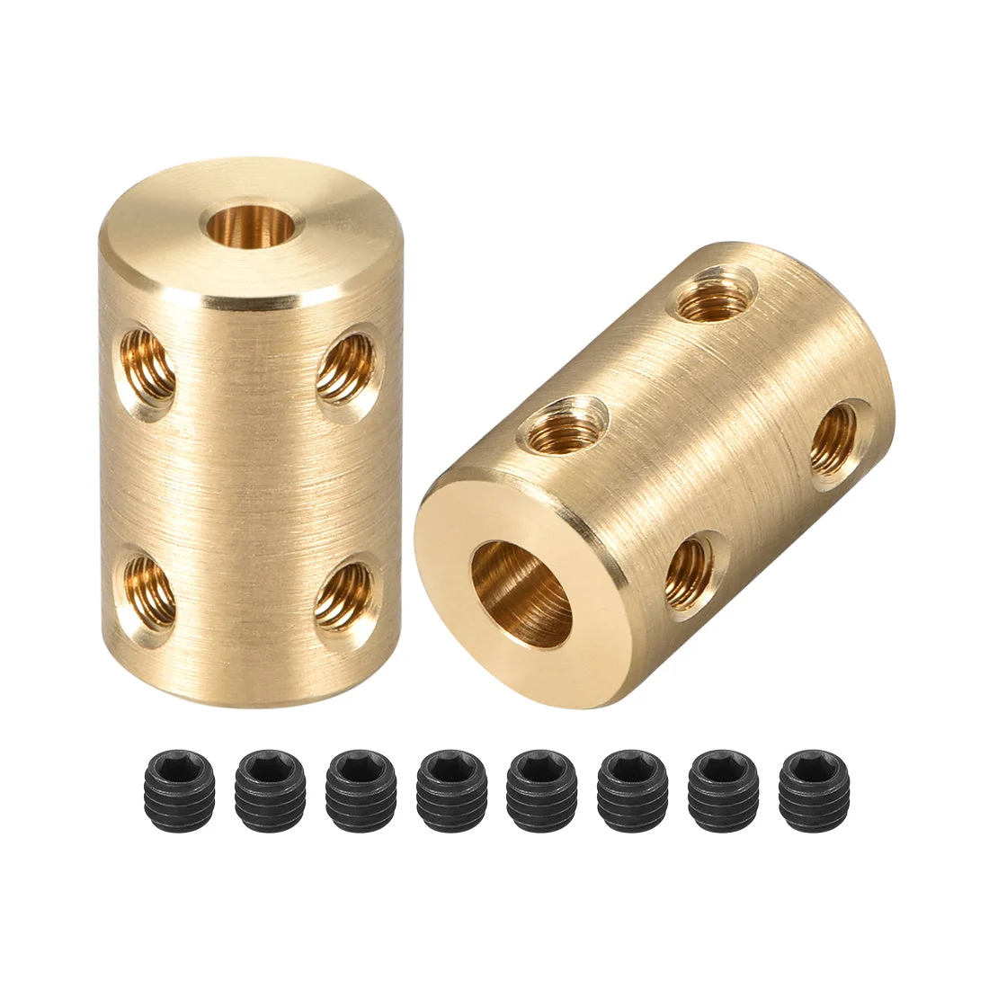 Uxcell 4mm to 6mm Bore Rigid Coupling Set Screw L22XD14 Copper,Shaft Coupler Connector,Motor Accessories,2pcs
