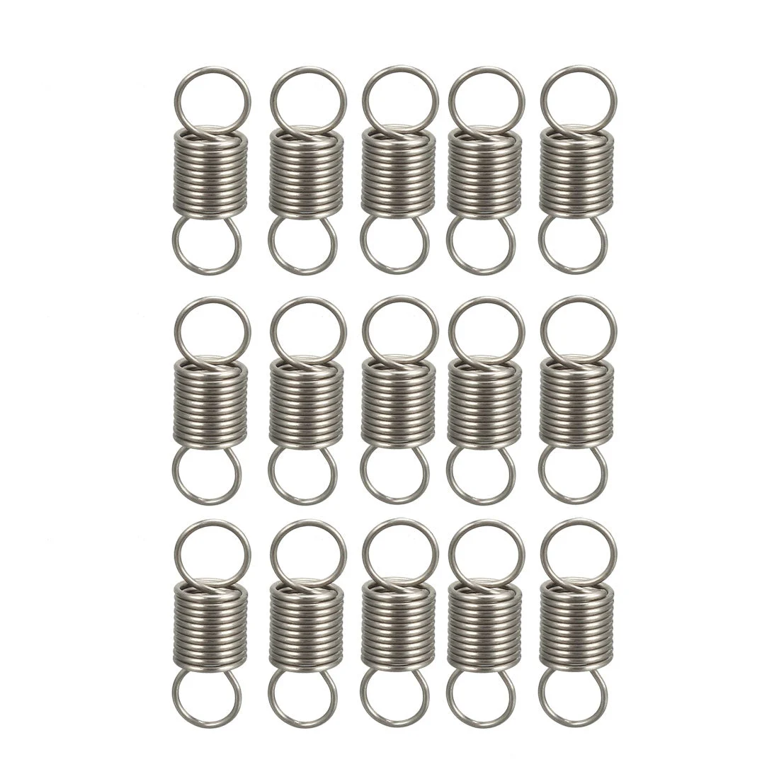 Extended Tension Spring Wire Diameter 0.02", OD 0.2", Free Length 0.59" 15pcs