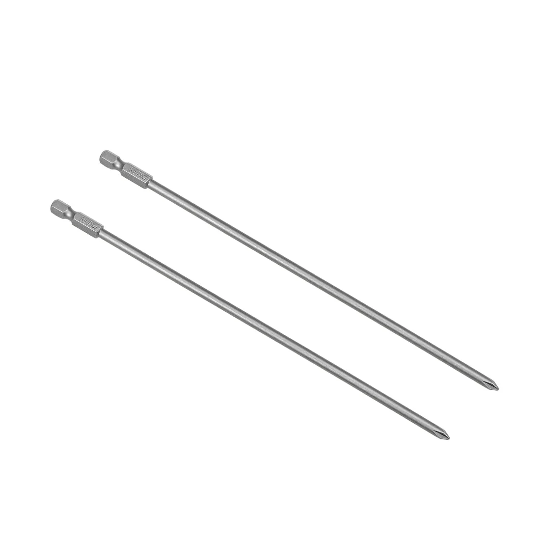 2Pcs 1/4-Inch Hex Shank 200mm Length Phillips 4.5PH1 Magnetic Screw Driver S2 Screwdriver Bits