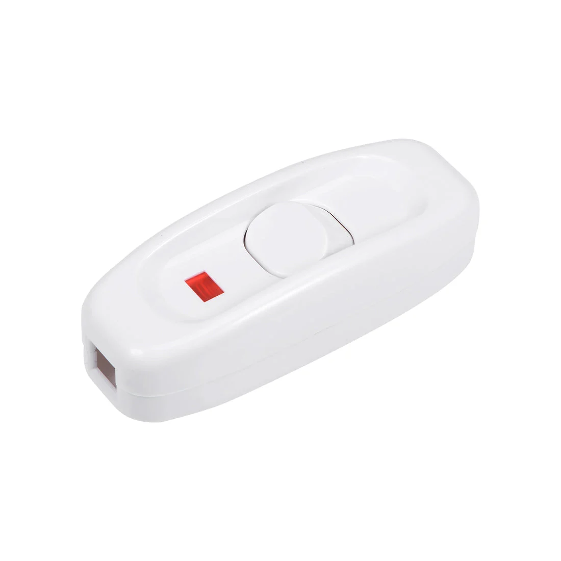 Inline Cord Switch On/Off Rocker Switch Table Lamp Desk Light Switch with Indicator Light, White, 110-250V Light Voltage