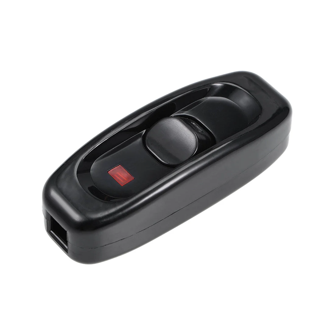 Inline Cord Switch On/Off Rocker Switch Table Lamp Desk Light Switch with Indicator Light, Black, 110-250V Light Voltage