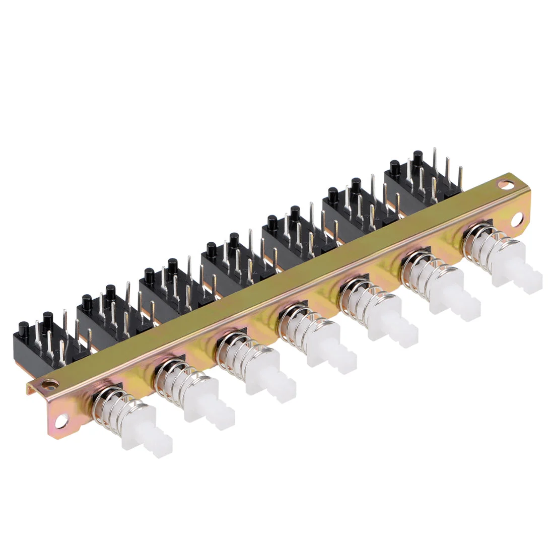 Interlock Push Button Switch Piano Type DPDT 6 Pin 7 Row
