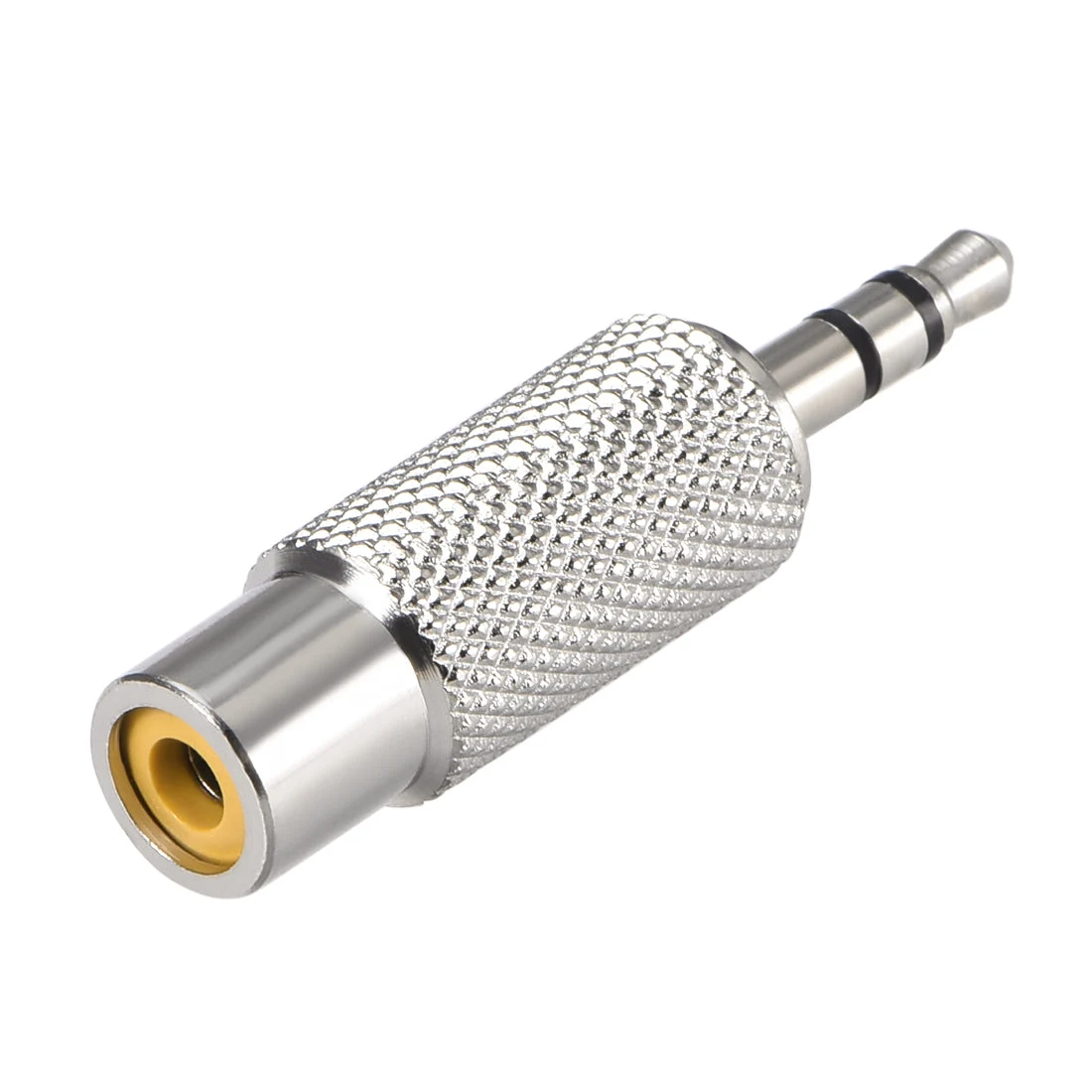 Uxcell 3.5mm Male to RCA Female Connector Stereo Audio Video Adapter Coupler Converter Zinc Alloy