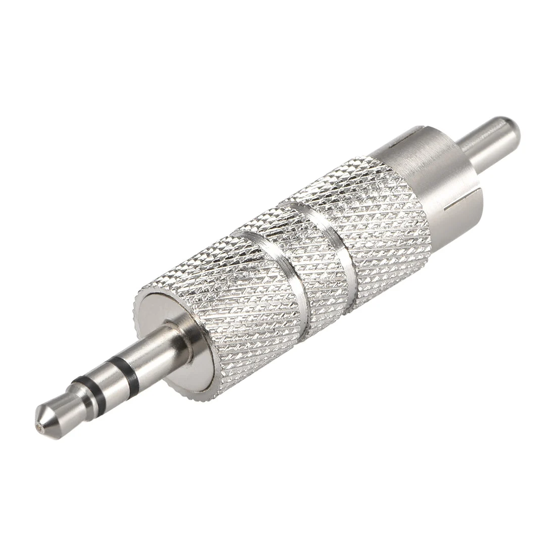 3.5mm Male to RCA Male Connector Stereo Audio Video Adapter Coupler Converter Zinc Alloy