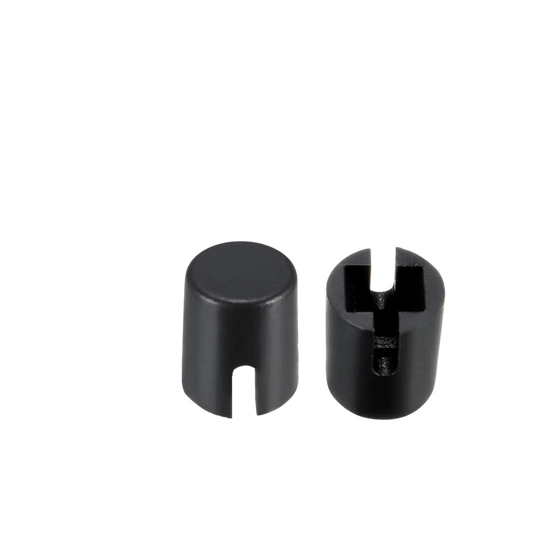 Uxcell 50Pcs Plastic 4.6x5.5mm Push Button Tactile Switch Caps Cover Keycaps Black for 6x6x7.3mm Tact Switch