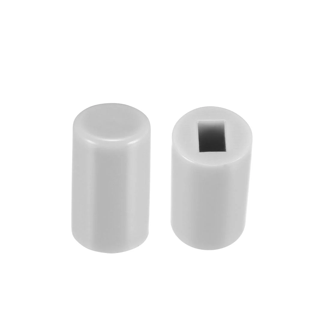 Uxcell 40Pcs Plastic 6x10mm Latching Pushbutton Tactile Switch Caps Cover Keycaps Protector Grey