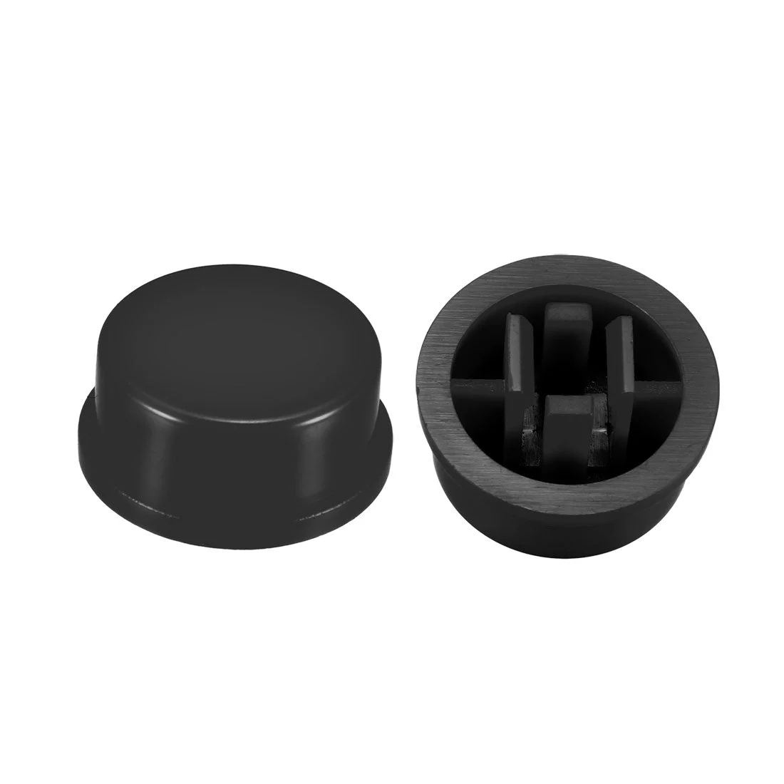 Uxcell 20Pcs Plastic 13x5.6mm Pushbutton Tactile Switch Caps Cover Keycaps Black for 12x12x7.3mm Tact Switch