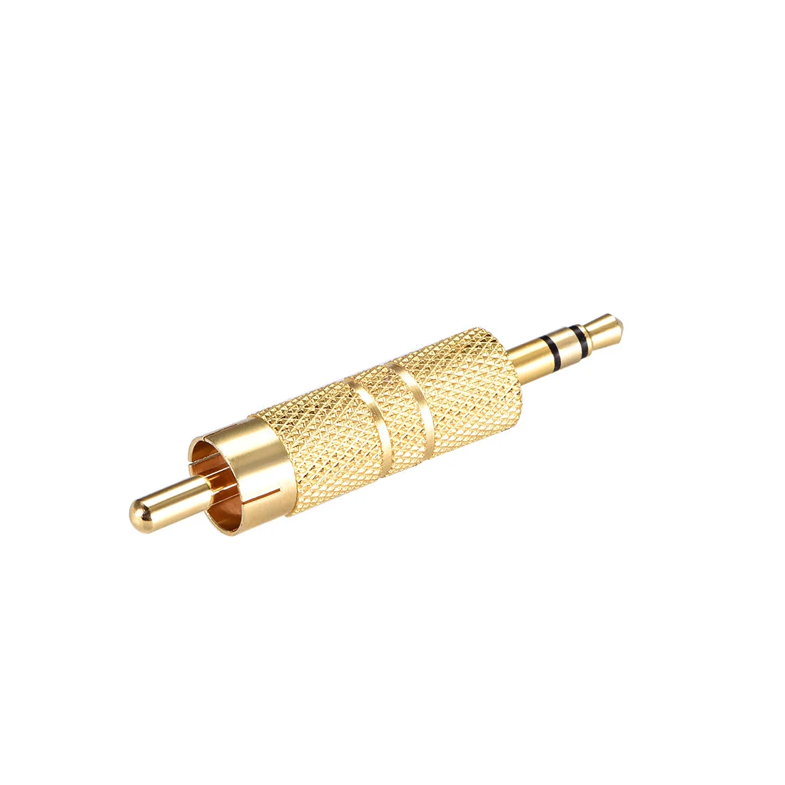 3.5mm Male to RCA Male Connector Stereo Audio Video Adapter Coupler Converters Zinc Alloy