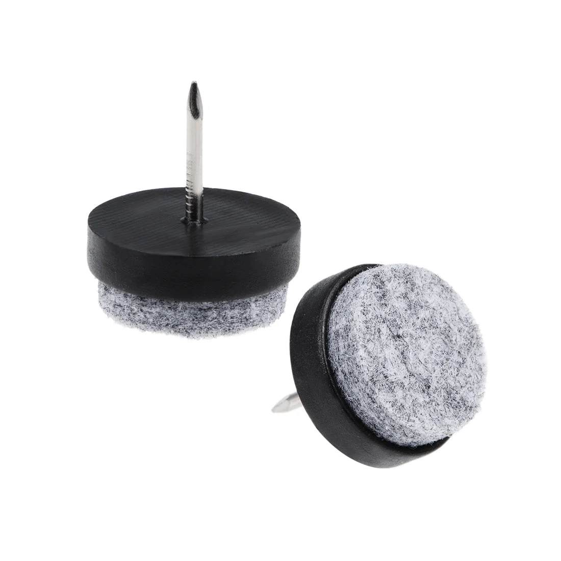 Nail On Furniture Felt Pads Glide Chair Table Leg Protector 22mm Dia Black 26pcs