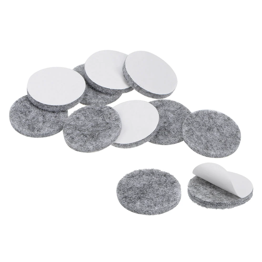 Furniture Pads Adhesive Felt Pads 23mm Dia 3mm Thick Floor Protector Round Gray 16Pcs