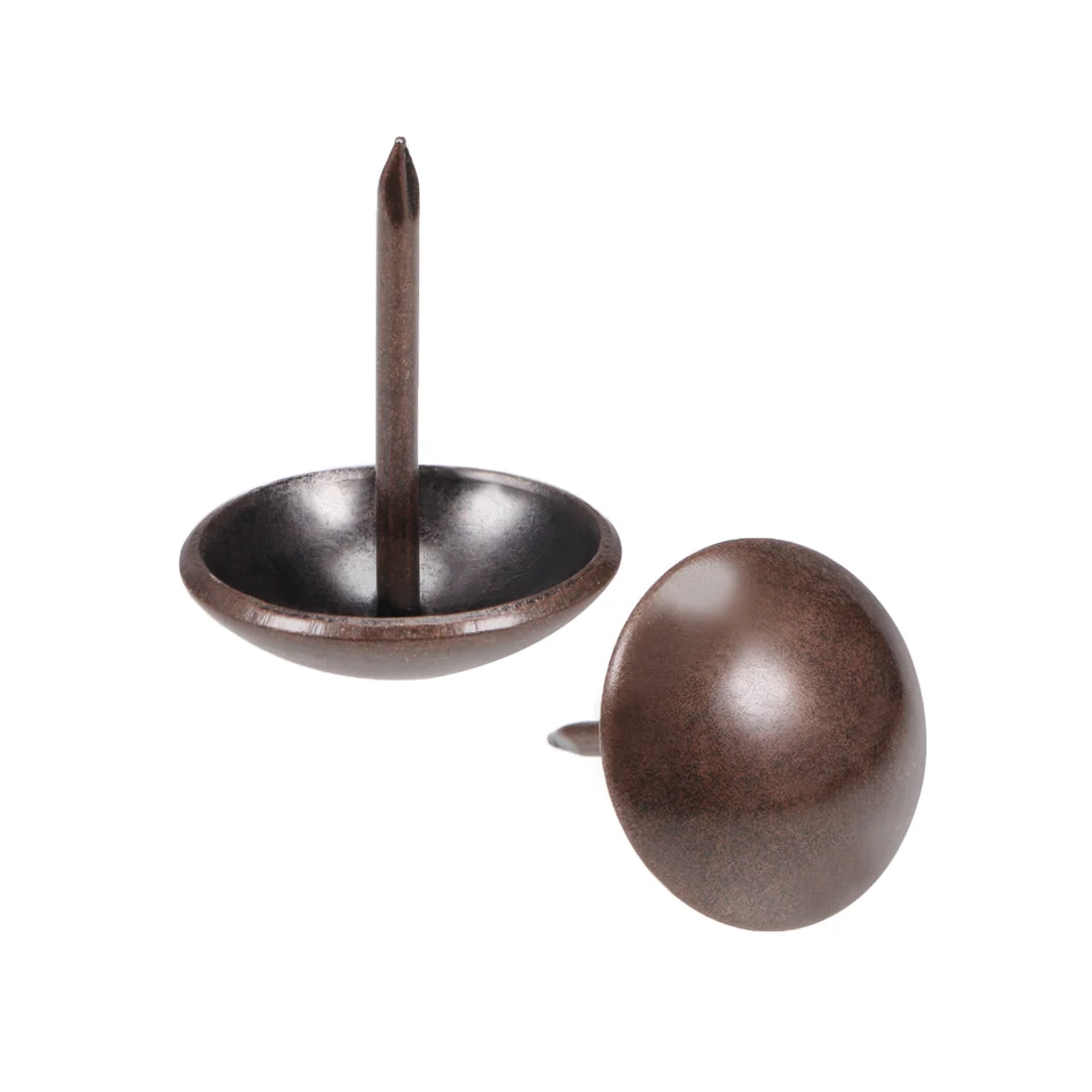 Upholstery Nails Tacks 19mm Head Dia Retro Round Thumb Push Pins Copper Tone for Furniture Sofa Headboards, 35 Pcs