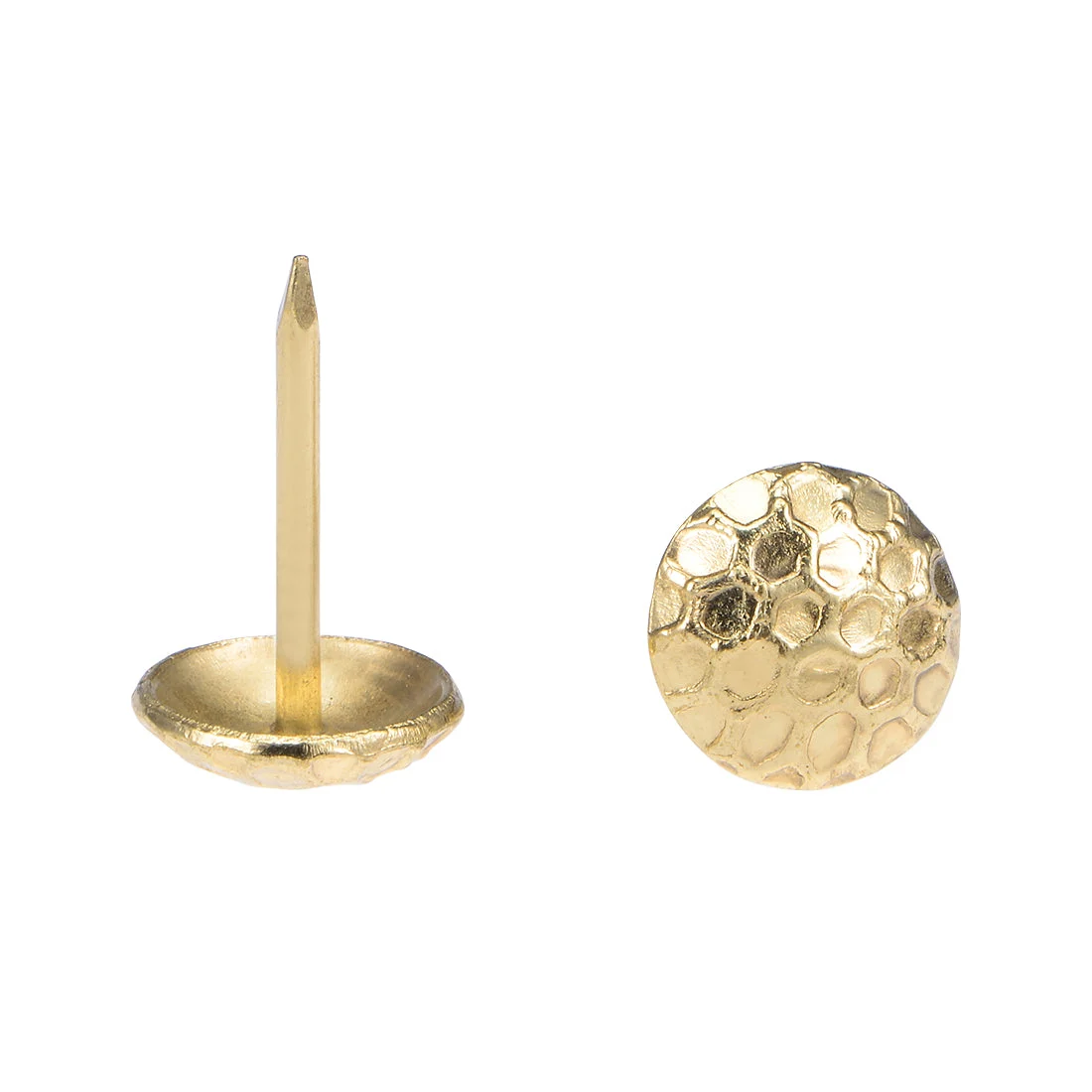 Upholstery Nails Tacks 7/16-Inch Head Dia Antique Round Thumb Push Pins Gold Tone 60 Pcs