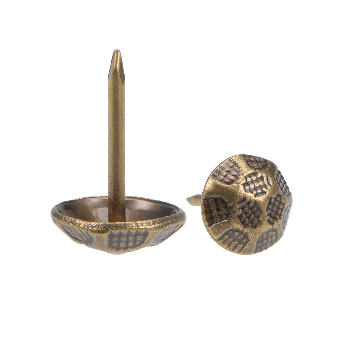 Upholstery Nails Tacks 11mm Head Dia Antique Thumb Push Pins Bronze Tone 60 Pcs