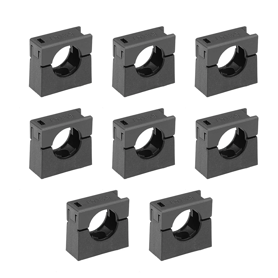 Corrugated Tube Holder AD18.5 Plastic Mounting Bracket Pipe Clamp Clips with Double Struts 8Pcs