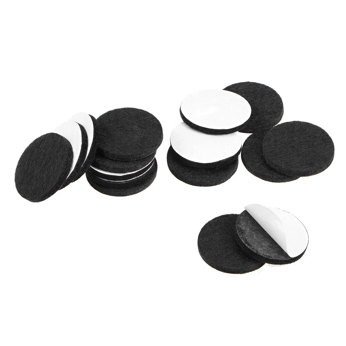 48 Pcs Furniture Pads Adhesive Felt Pads 30mm Diameter 3mm Thick Round Black