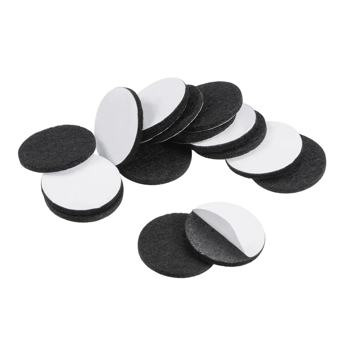 Furniture Pads Adhesive Felt Pads 32mm Diameter 3mm Thick Round Black 28Pcs