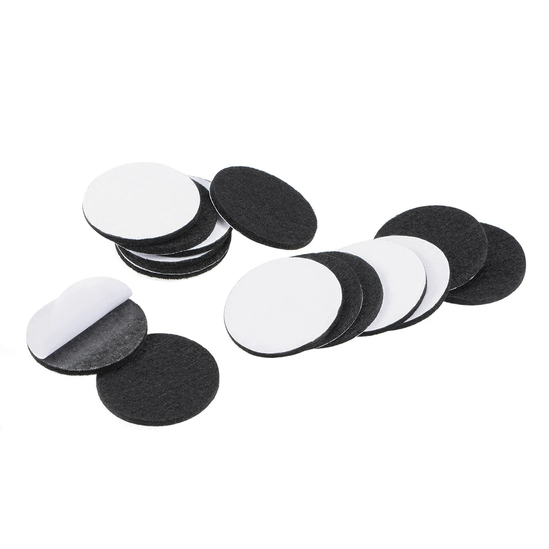48 Pcs Furniture Pads Adhesive Felt Pads 40mm Diameter 3mm Thick Round Black