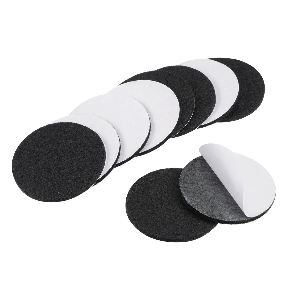 Furniture Pads Adhesive Felt Pads 50mm Diameter 3mm Thick Round Black 10Pcs