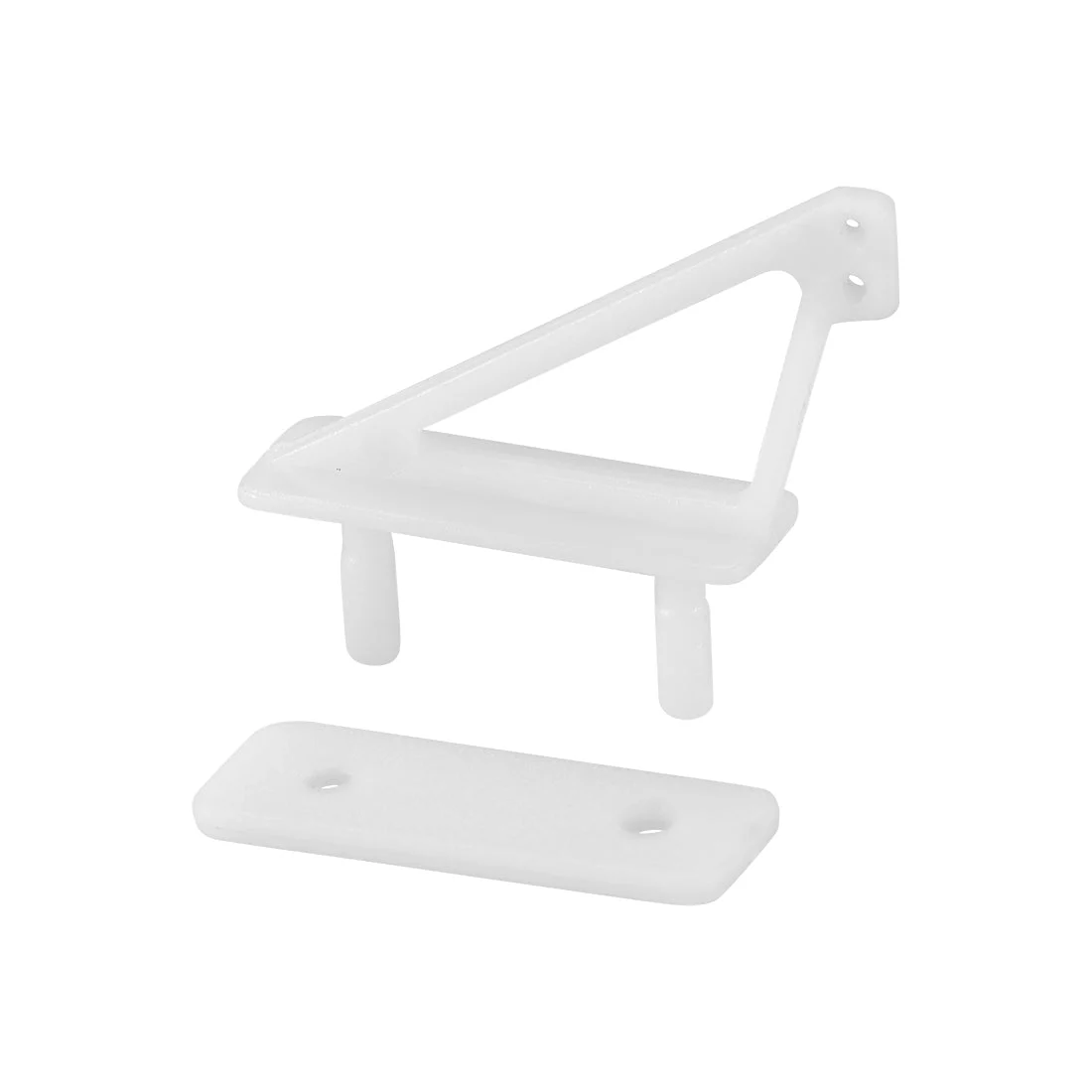 Control Horn, 14x24mm Plastic Horns with 2 Holes 0.9mm for RC Airplane Parts White 8 Sets
