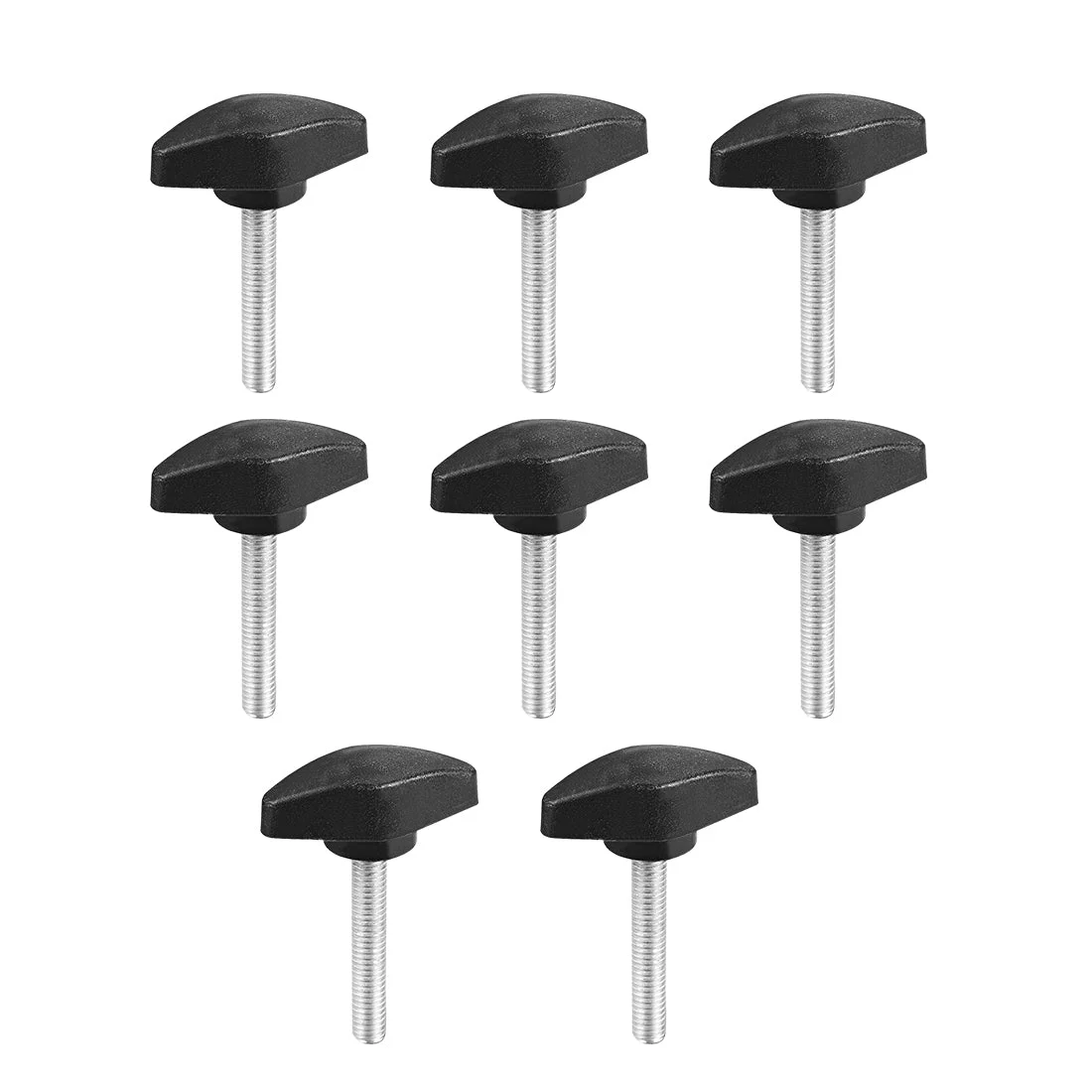 Clamping Handle Gripandles Screw Knobs Handgrips M6 x 35mm Threaded T-Shape 8pcs